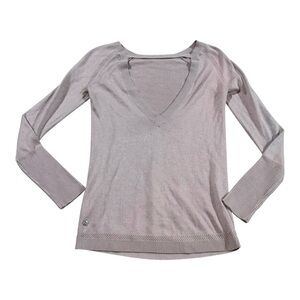 Lululemon Womens Unity Drop Back Cashmere Sweater Smoky Blush Size 4 No Tag